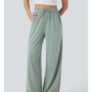 HALARA Sage Green Wide-Leg Joggers